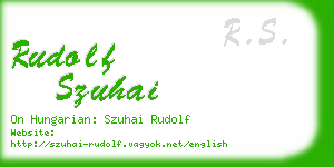 rudolf szuhai business card